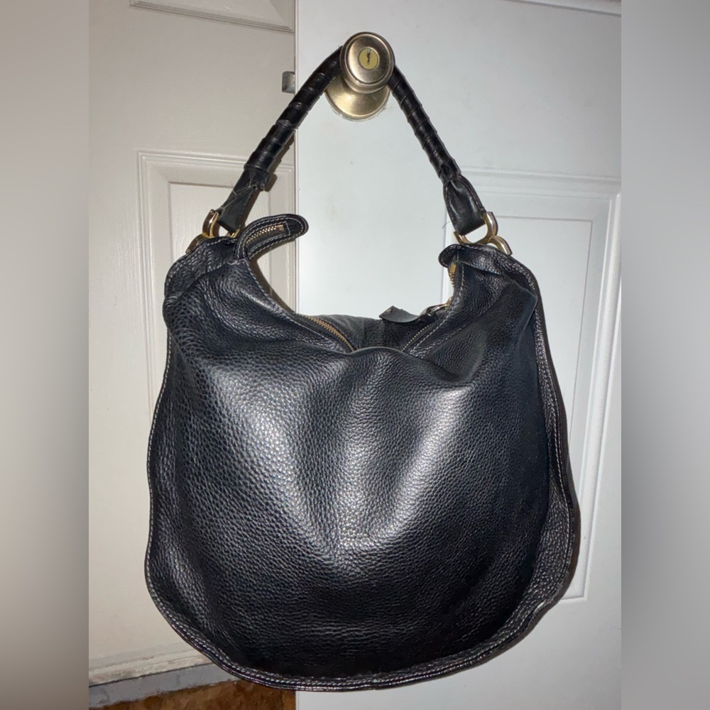 Chloe Elegant Marcie Black Leather Bag - Picture 6 of 16